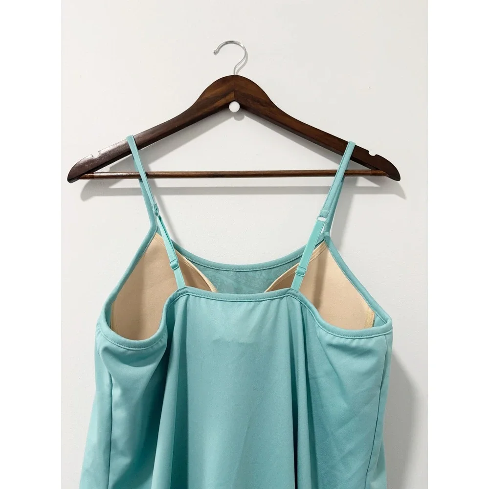 Athleta Shorebreak Swim Dress Womens XL Paisley Adjustable Strap Built-in Bra - Picture 4 of 11